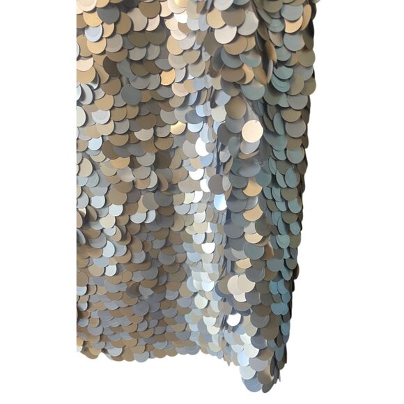Lafayette 148 New York Paillette Sequin Shift Dress Mixed-Metal Metallic Large - Picture 13 of 16